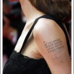 Angelina Jolie tattoo arm geographic coordinates