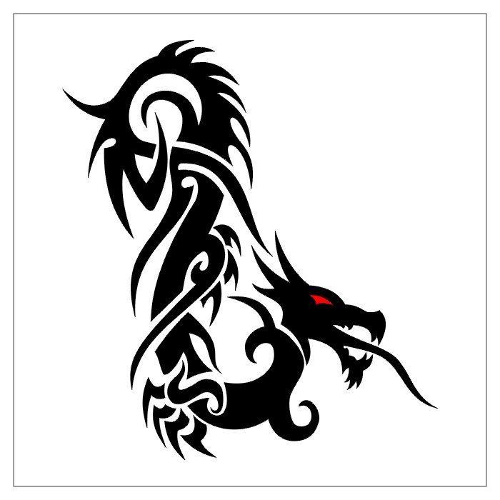 Tatouage dragon tribal Tatouage dragon tribal