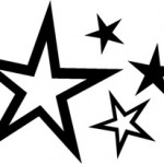 Modèle tatouage étoiles pour la nuque