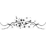 Modèle tatouage nuque étoiles tribal