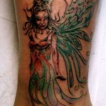 Modèle de tatouage fée sur la cheville