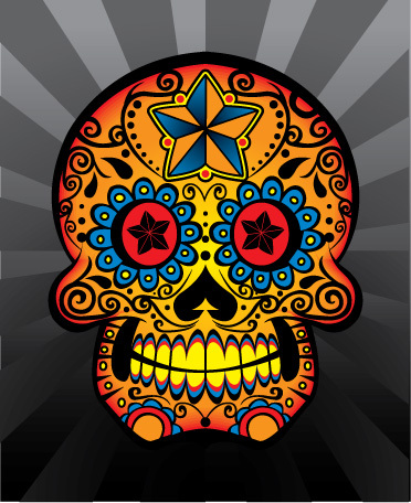 Mod le tatouage old school cr ne mexicain mexican tattoo skull