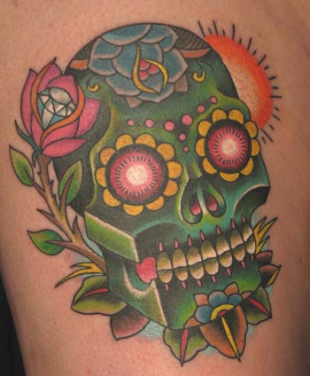 Mod le tatouage old school cr ne mexicain