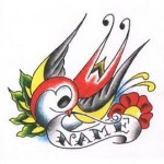 modele-tatouage-hirondelle-07 Modèle tatouage hirondelle avec parchemin pour prénom