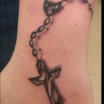 Modèle tatouage poignet croix