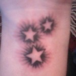 Modèle tatouage poignet étoiles filantes