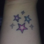 Modèle tatouage poignet étoiles