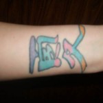 Modèle tatouage poignet kanji japonais