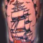 Tatouage bateau clipper old school