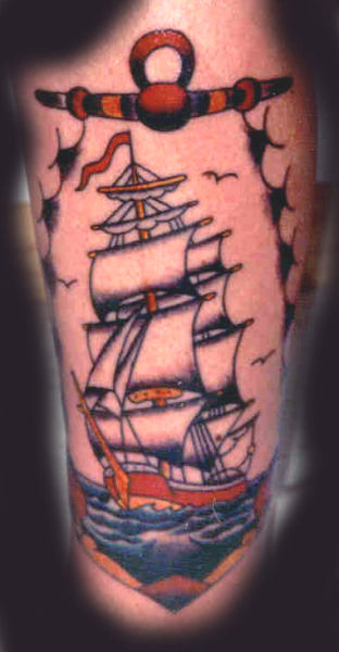 Tatouage bateau clipper old school