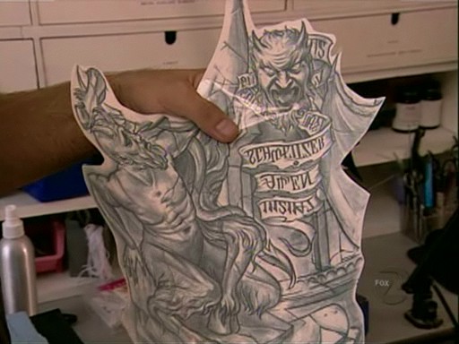 Détail du tatouage de Prison Break