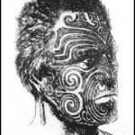 maori Tatouage guerrier Maori Moko sur le visage
