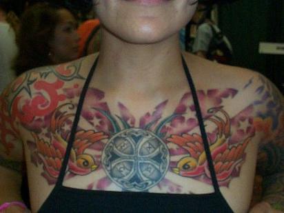 Mod le de tatouage de croix old school pour femme