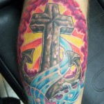 Tatouage de croix old school Tatouage de croix old school