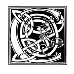 modele-tatouage-ecriture-celtique-C Modèle tatouage celtique lettre C