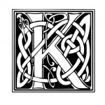 modele-tatouage-ecriture-celtique-K Modèle tatouage celtique lettre K