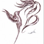 tatouage-gwada-colibri Tatouage dessin Gwada colibri