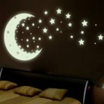 Design de tatouage mural d'étoiles filantes