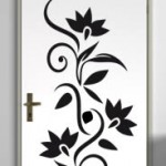 Design de tatouage mural de fleurs tribales