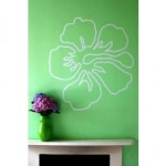 Design de tatouage mural d'hibiscus