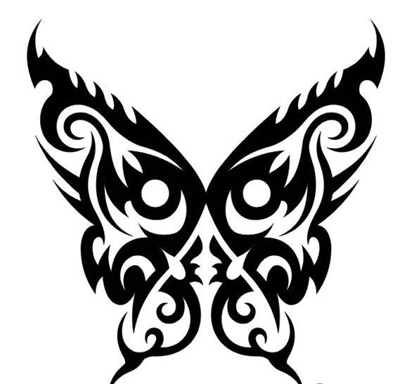 Mod le tatouage papillon tribal