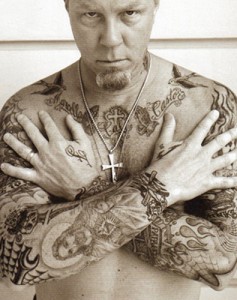 tatouages de James Hetfield de Metallica
