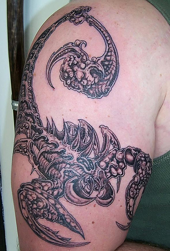 Mod le de tatouage de scorpion biom canique