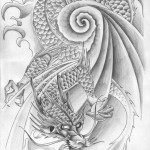 Modèle de tatouage de dragon sur la cuisse Modèle de tatouage de dragon sur la cuisse
