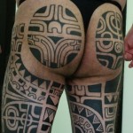 Tatouage marquisien sur la cuisse Tatouage marquisien sur la cuisse