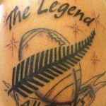 Tatouage d'un fan des All Blacks Tatouage d'un fan des All Blacks