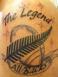 Tatouage d'un fan des All Blacks