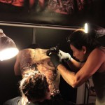 Sanhugi tattoo en tatouage à 4 mains
