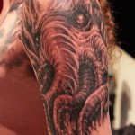 Tatouage style Chtulu de Eric de l'étoile, Nephtys Tattoo, Canada