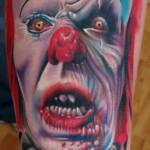 Tatouage morbide de clown