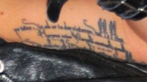 Lady Gaga tatouage citation de Rilke