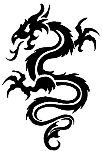 Tatouage dragon tribal