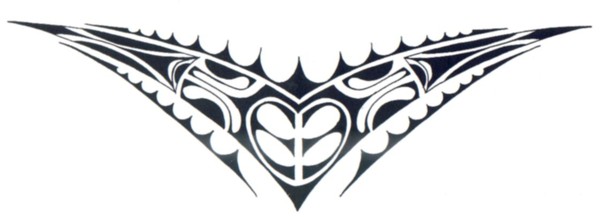 Modèle tatouage polynesien bas du dos