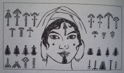 Motifs de tatouages de femme berbère