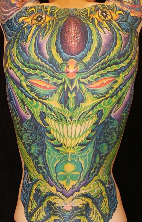 Tattoo biomécanique couleur