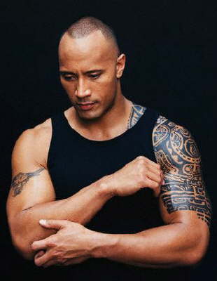 The Rock : tatouages sur les bras
