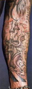 tatouage dragon médieval de l'undertaker