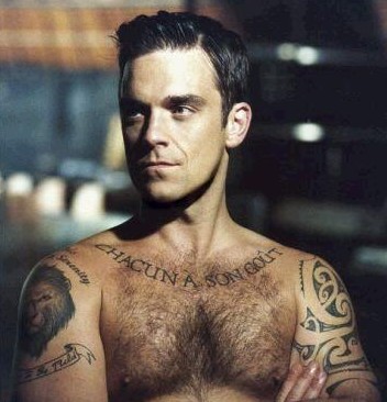 Tatouage en français Robbie Williams