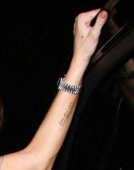 Tatouage Lindsay Lohan : avant-bras