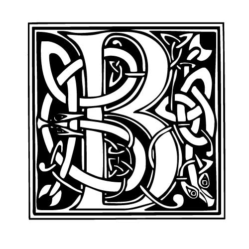Modèle tatouage celtique lettre B
