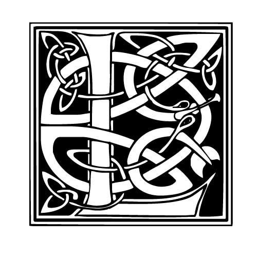 Modèle tatouage celtique lettre L