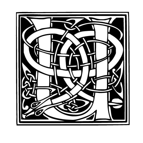 Modèle tatouage celtique lettre U