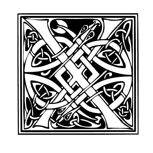 Modèle tatouage celtique lettre X