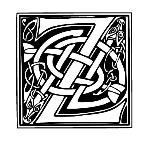 Modèle tatouage celtique lettre Z