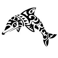 Modèle de tatouage de dauphin maori