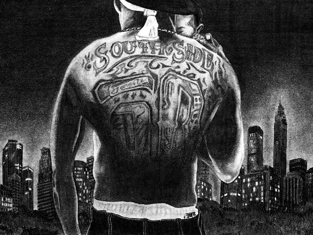 Le tatouage en Noir et Blanc de 50 Cent
